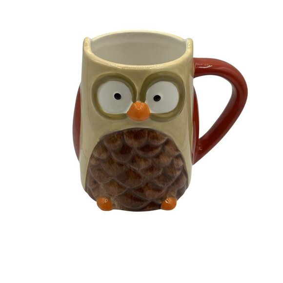 Owl Ceramic Coffee Mug 3D Large Collectable Funny Cocoa Tea Cup By Tag Artsy - Picture 8 of 12